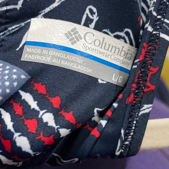 Columbia PFG Large Navy, Red and white patriotic print sleeveless dress - Picture 2 of 8